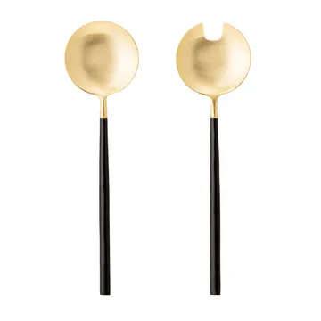 Bloomingville salatbestik 2 dele - Sort/Guld - Bloomingville