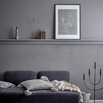 Bloomingville tavle med ansigt 52x72 cm - Sort ramme - Bloomingville