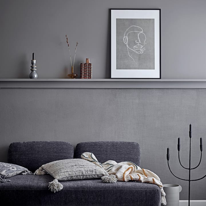Bloomingville tavle med ansigt 52x72 cm, Sort ramme Bloomingville