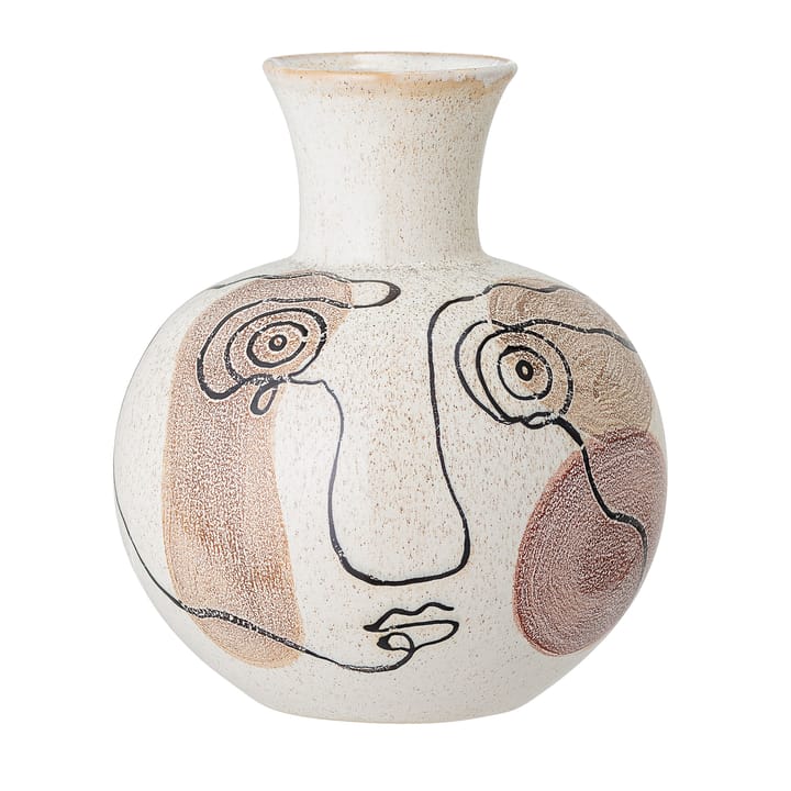 Bloomingville vase h�åndmalet 22,5 cm - Hvid - Bloomingville