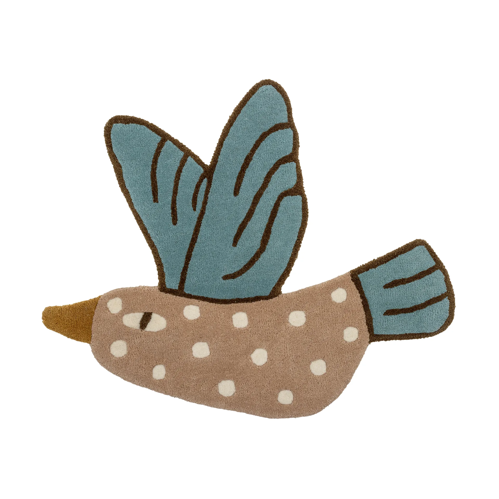 Blue Jay tæppe 70x84 cm, Blå-brun Bloomingville