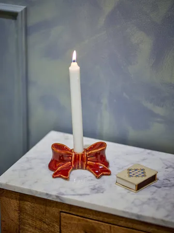 Bow lysestage - Rød, 11,5 cm - Bloomingville
