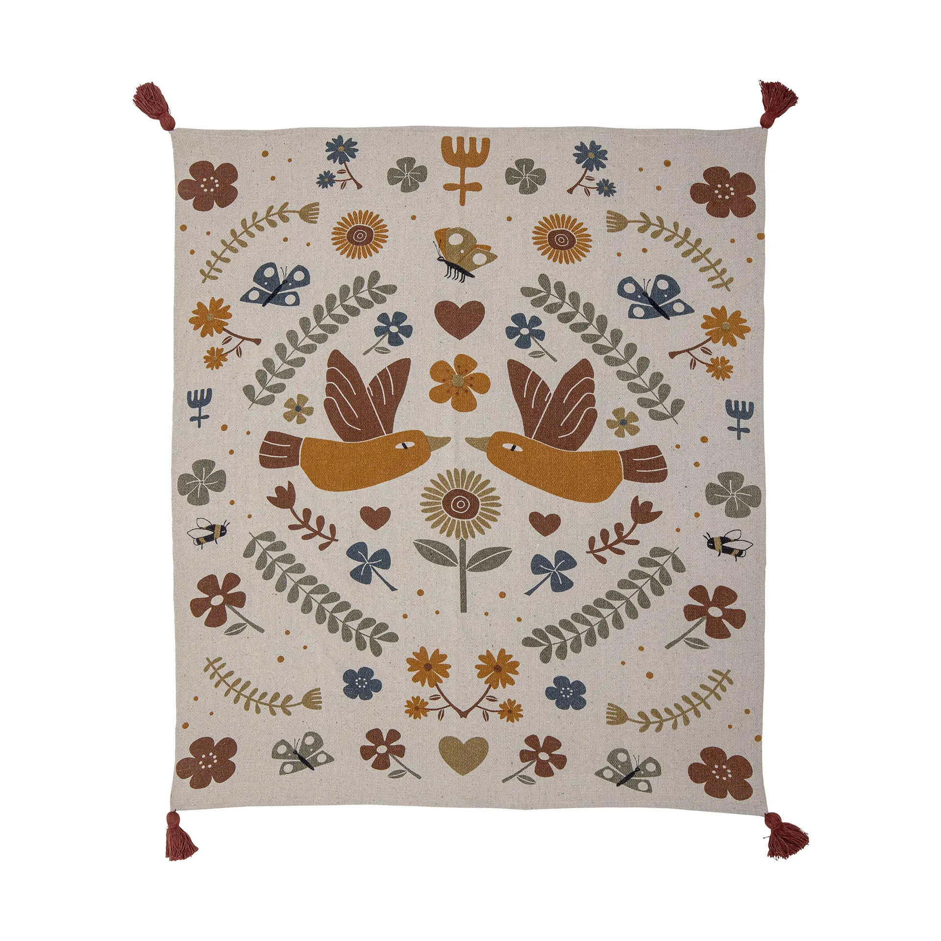 Bryn tæppe 130x160 cm, Brun Bloomingville