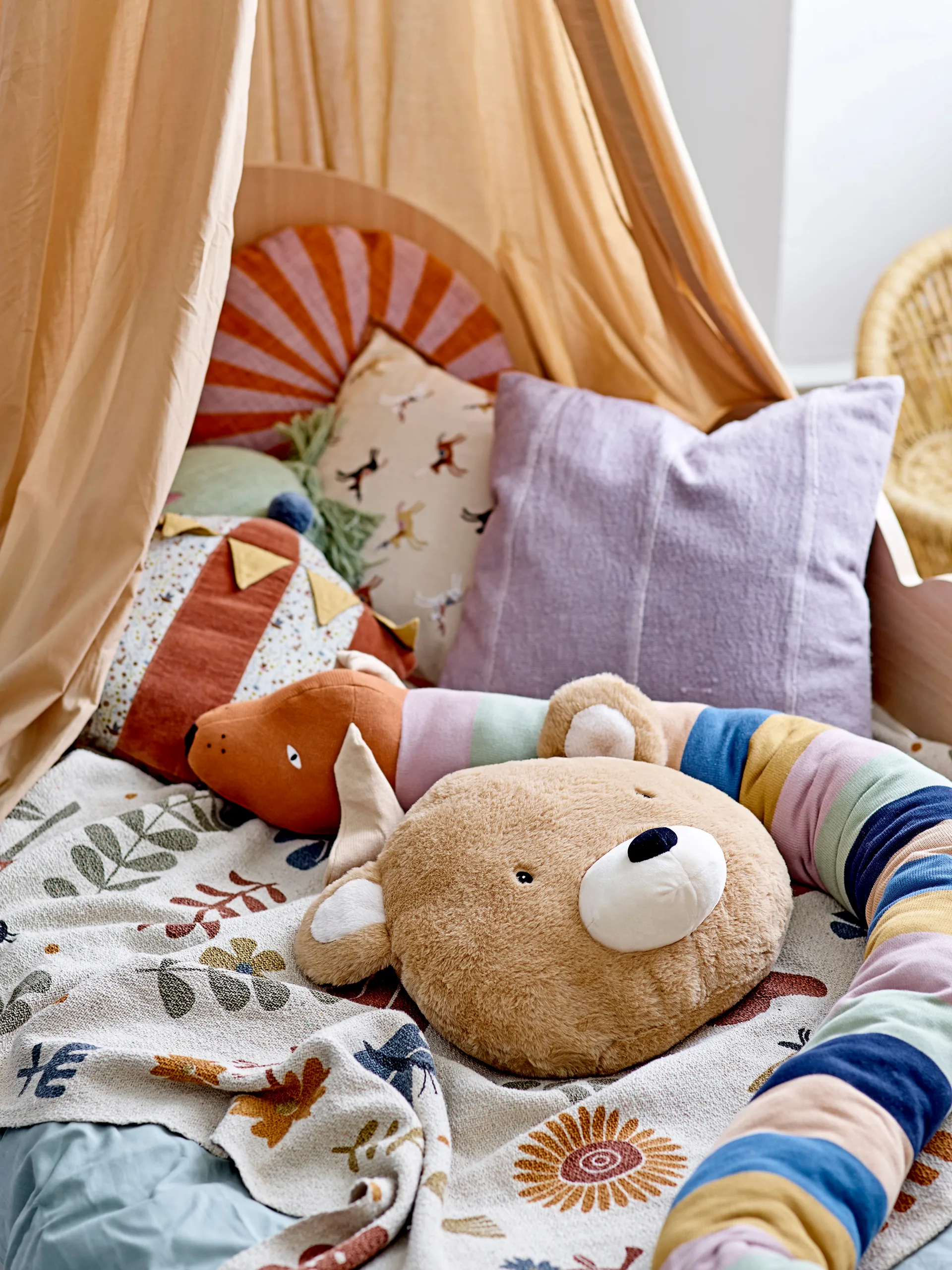 Bryn tæppe 130x160 cm, Brun Bloomingville