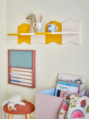 Bubbi hylde 80 x 22,5 cm - Gul - Bloomingville