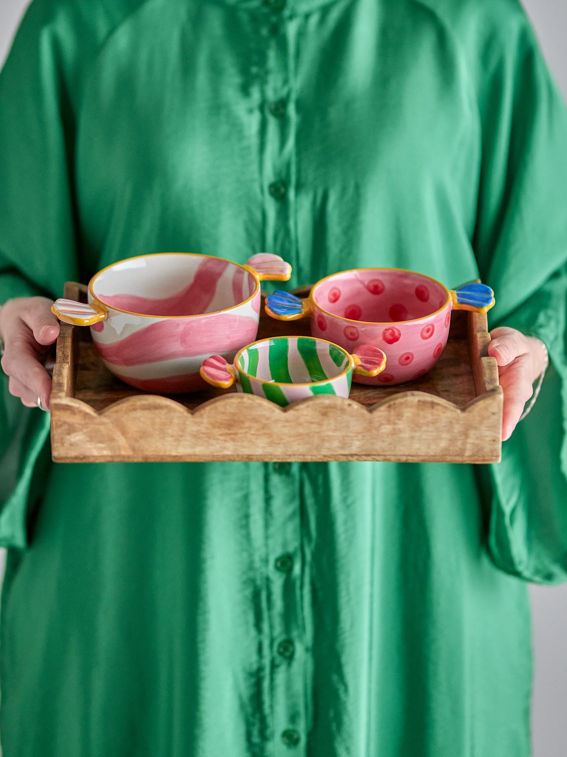 Caramella skåle 3 dele, Rosa Bloomingville