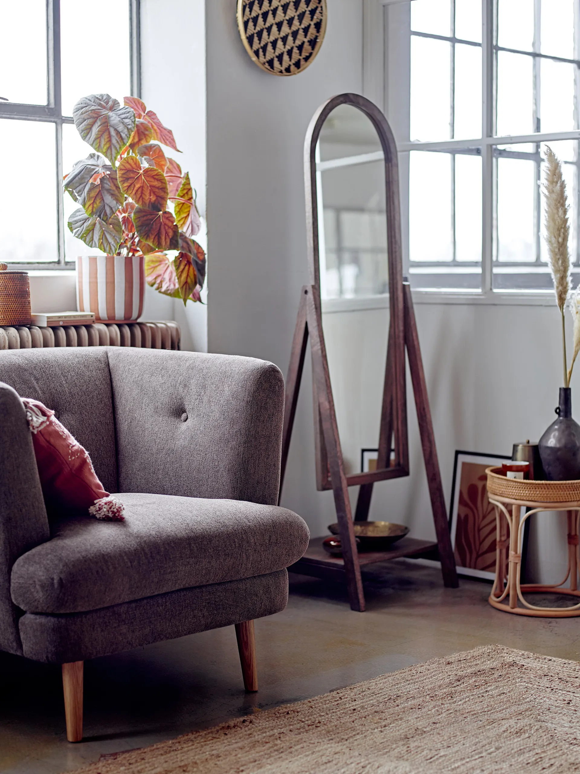 Cathia spejl 157,5 cm, Brun Bloomingville