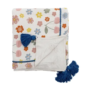 Cherry bomuldsplaid 160x130 cm - Rose - Bloomingville