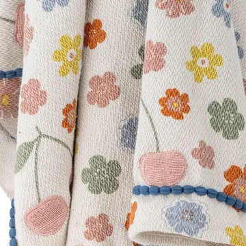 Cherry bomuldsplaid 160x130 cm - Rose - Bloomingville