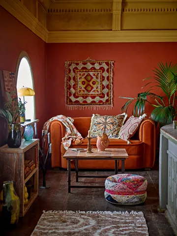 Chola plaid bomuld 150x130 cm - Brun - Bloomingville