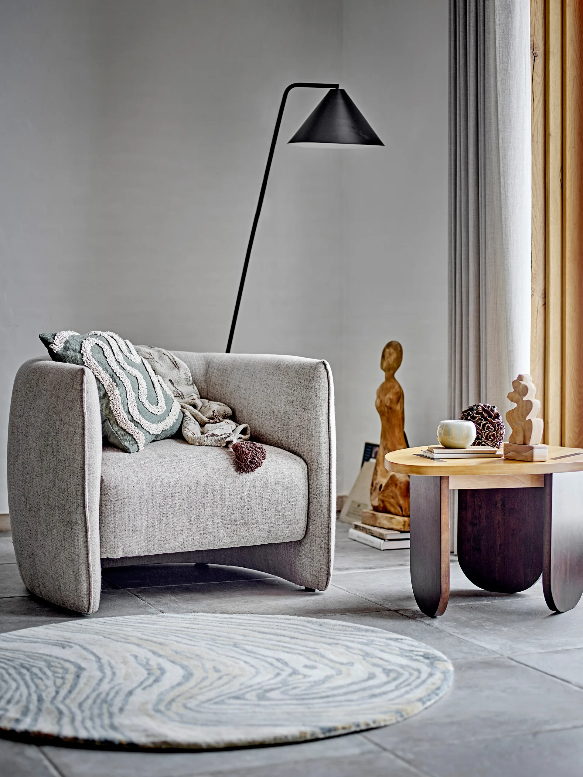 Cilas sofabord 60x75 cm, Rubberwood Bloomingville