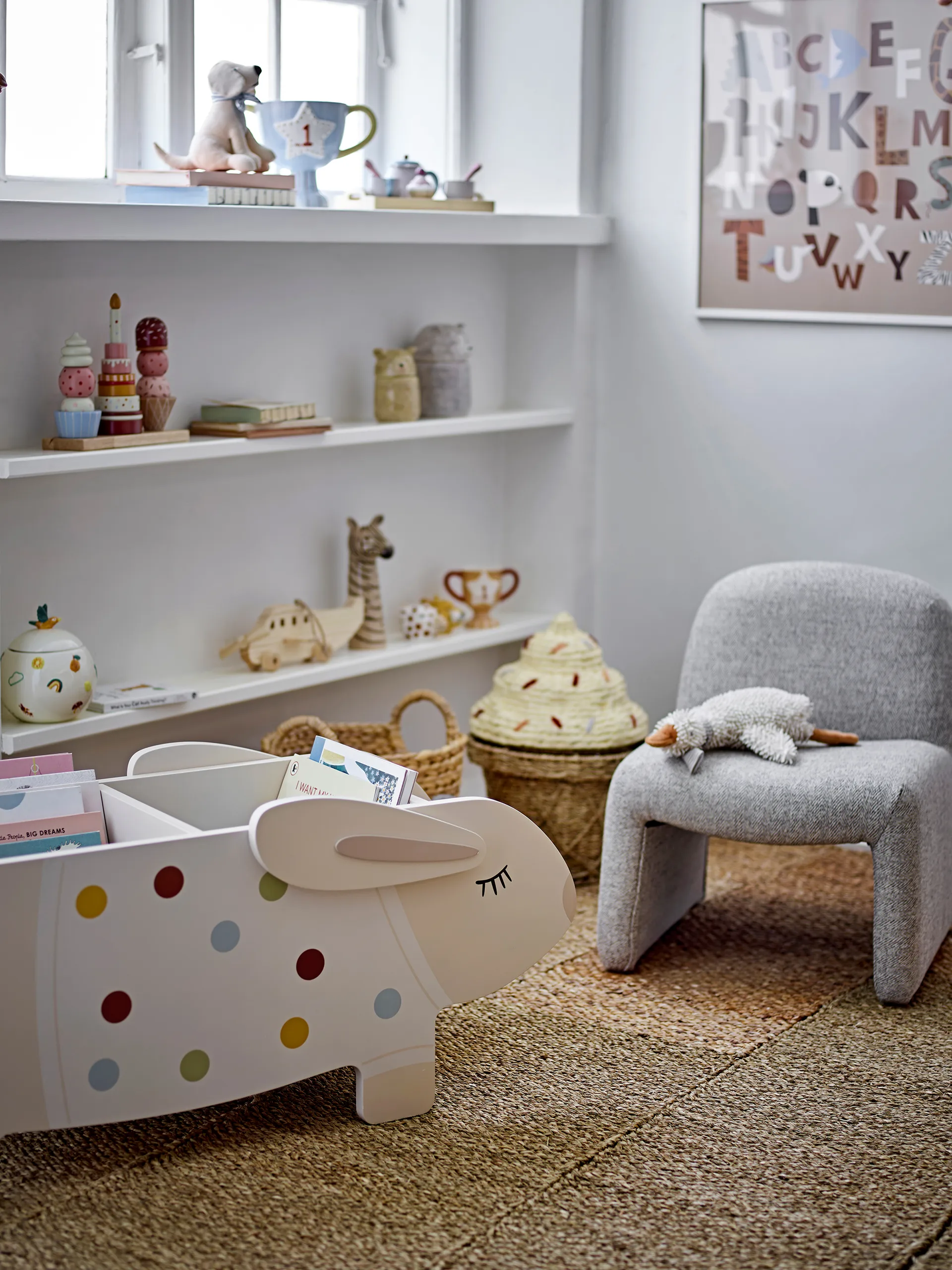 Cillie kurv med låg 28x41 cm, Natur Bloomingville