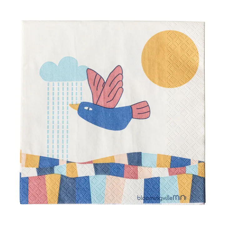 Colorine papirsserviet 20 pak - Natur - Bloomingville