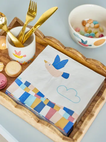 Colorine papirsserviet 20 pak - Natur - Bloomingville