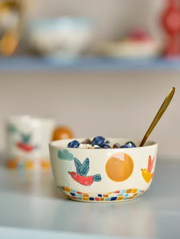 Colorine skål Ø12 cm - Natur - Bloomingville