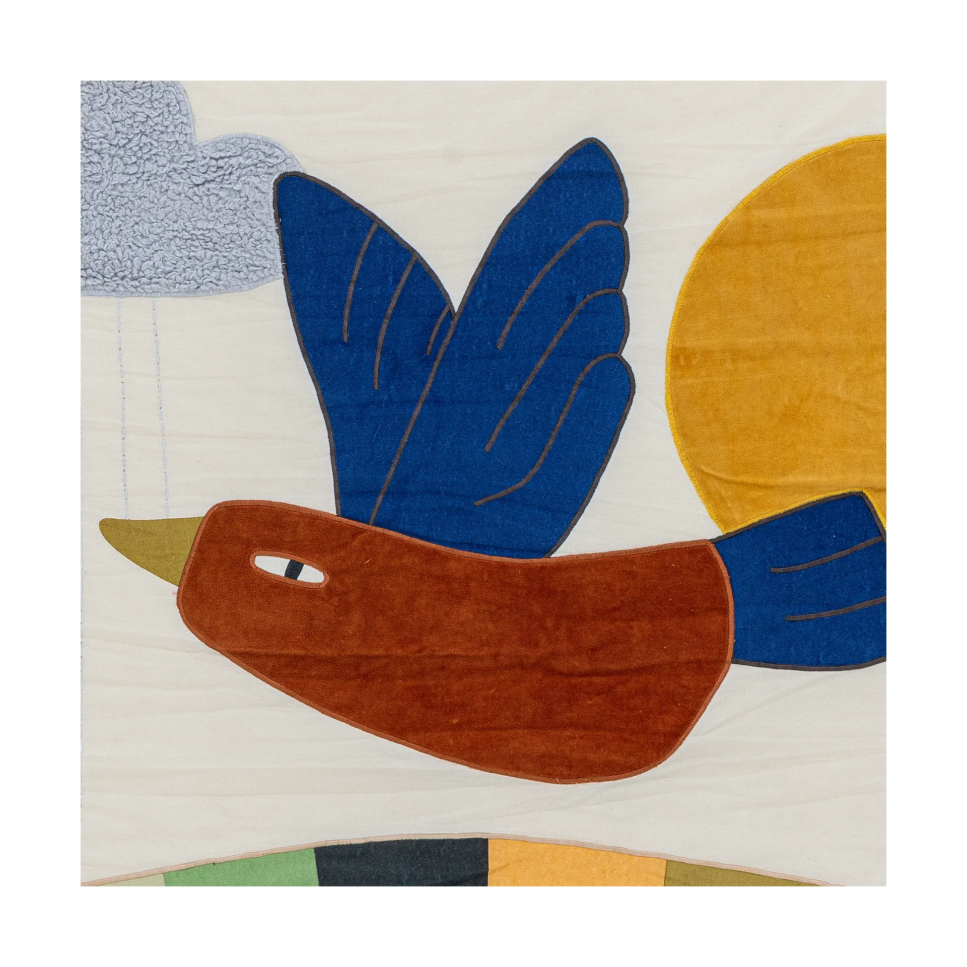 Colorine vægdekoration bomuld 101x101 cm, Natur Bloomingville