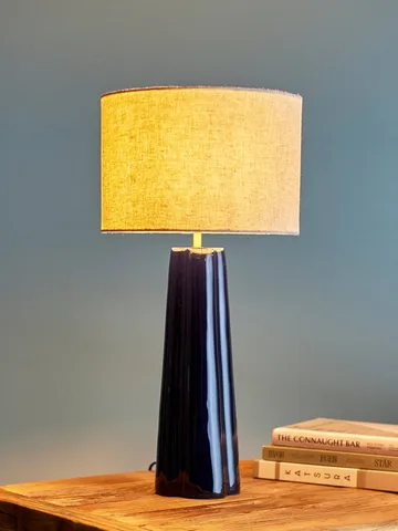 Cornelie bordlampe - Blue, Ø30 cm - Bloomingville