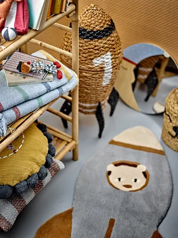 Cosmina opbevaringskurv med låg Ø40x68,5 cm - Natur - Bloomingville