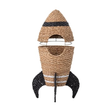 Cosmina opbevaringskurv med låg 68,5xØ40 cm - Natur - Bloomingville