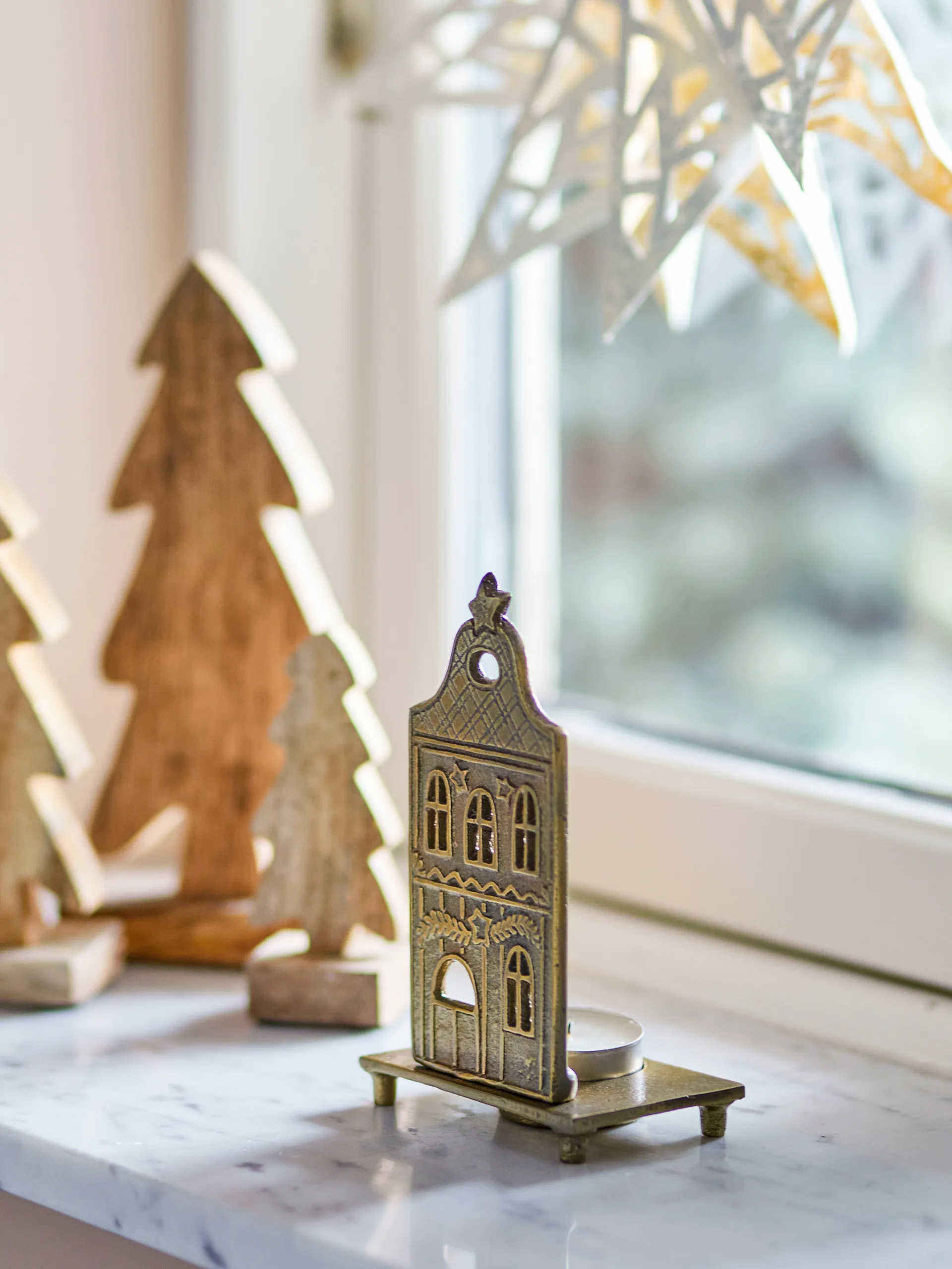 Crista fyrfadslysestage 5,5x14 cm, Messing Bloomingville