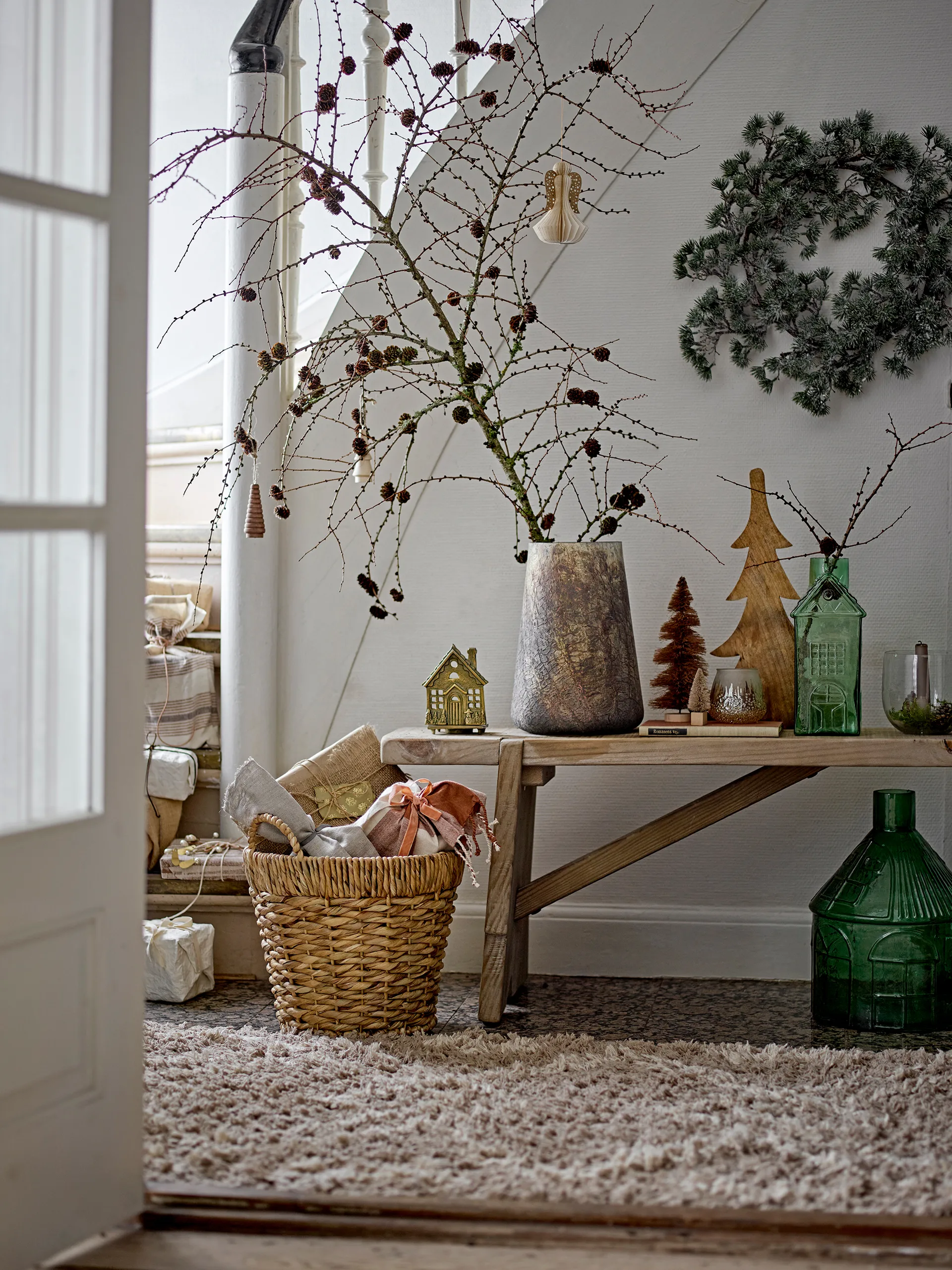 Crista fyrfadslysestage 6x14 cm, Messing Bloomingville