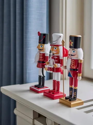 Darren nøddeknækker juledekoration - Rød, 3 dele, 25 cm - Bloomingville