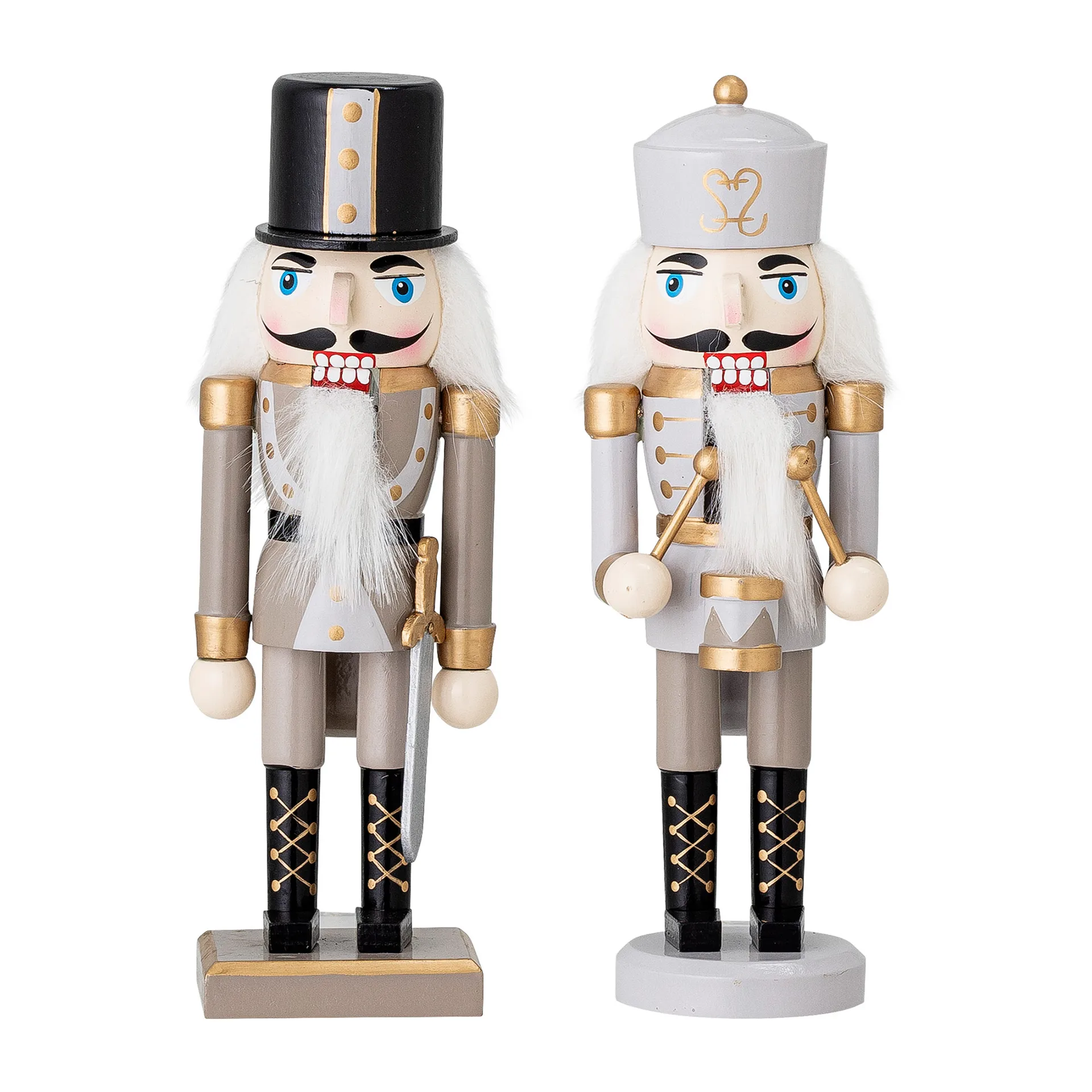 Darren Nøddeknækkeren dekoration 20,5 cm 2 dele, Gold Bloomingville