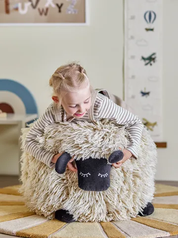 Dolly puff uld 50x45 cm - Hvid - Bloomingville