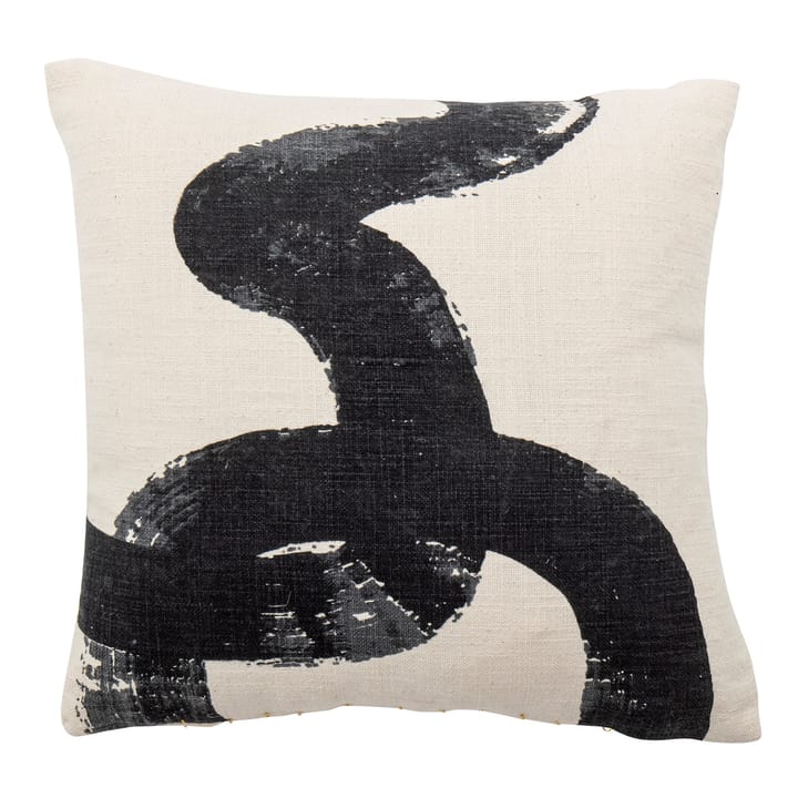Ebell pude 40x40 cm - Hvid/Sort - Bloomingville