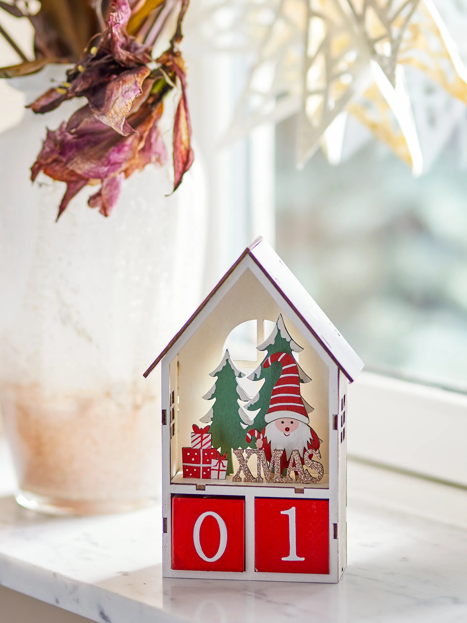 Edmund kalender med dato, Rød Bloomingville