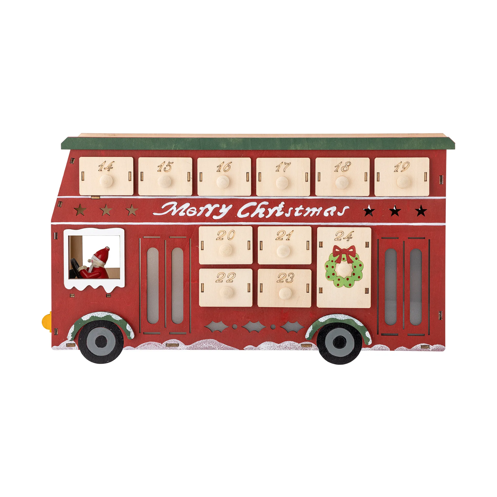 Edward kalender med belysning bus, Rød Bloomingville