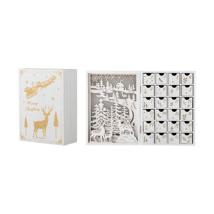 Elimar adventskalender med belysning - Hvid - Bloomingville