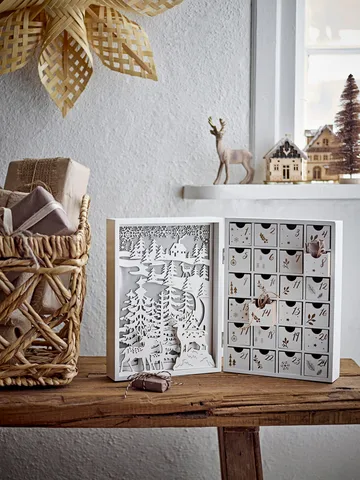 Elimar adventskalender med belysning - Hvid - Bloomingville