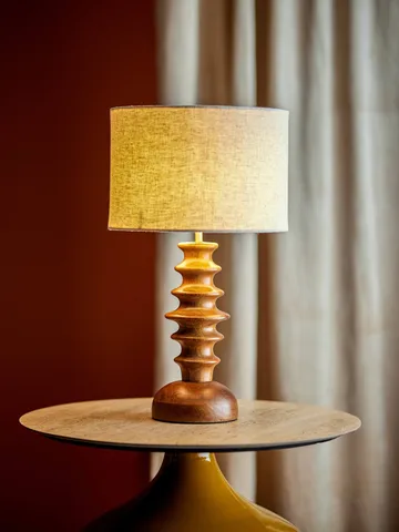 Elinora bordlampe - Brun, Ø30 cm - Bloomingville