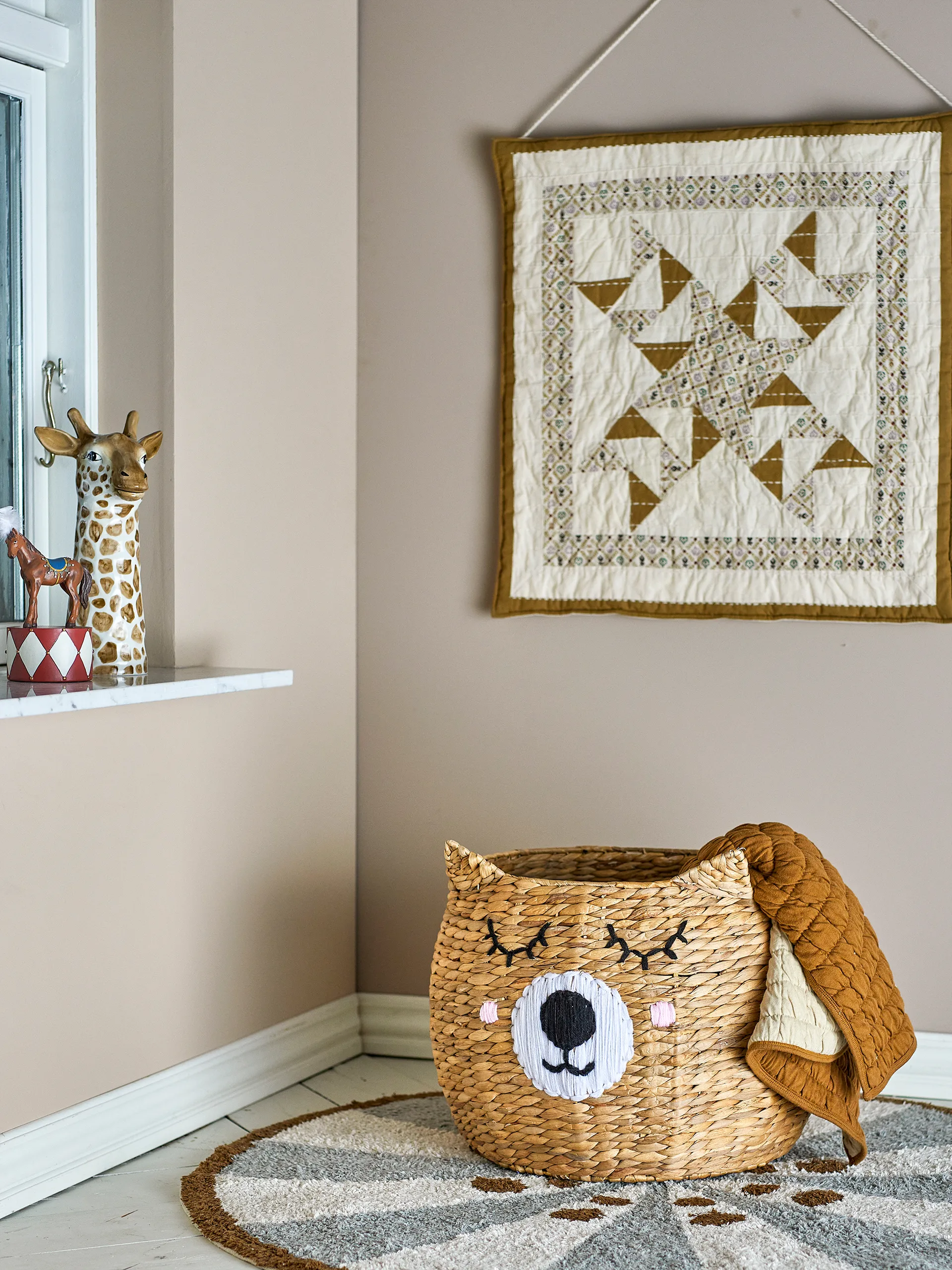 Eman opbevaringskurv 40xØ50 cm, Natur Bloomingville