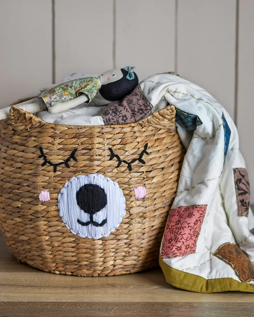 Eman opbevaringskurv Ø50x40 cm, Natur Bloomingville