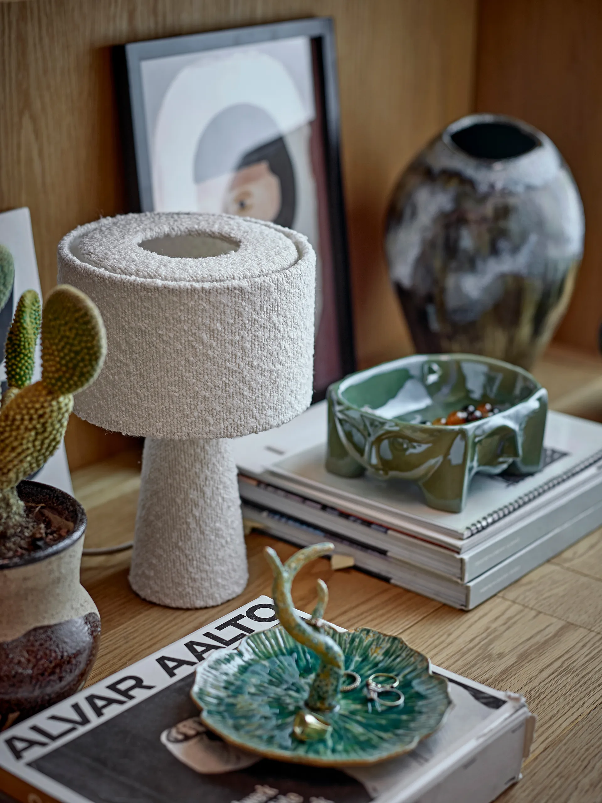 Emmie bordlampe Ø 20 cm, Hvid Bloomingville