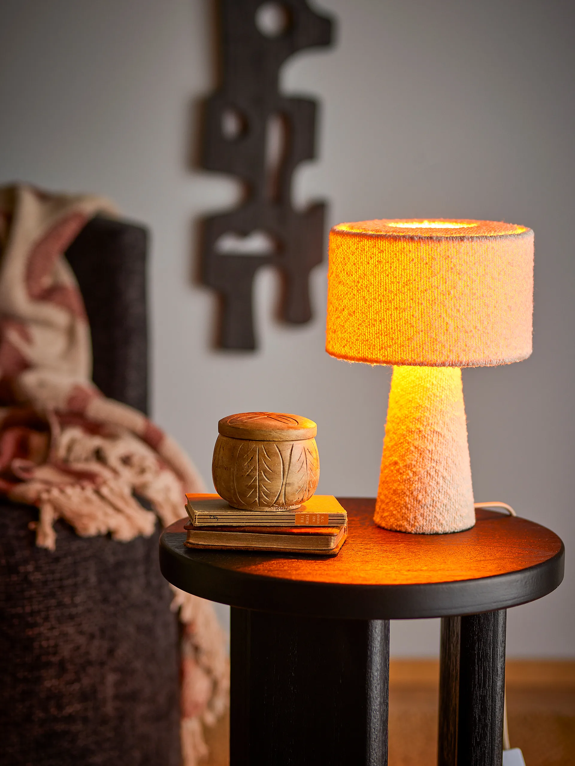 Emmie bordlampe Ø 20 cm, Hvid Bloomingville