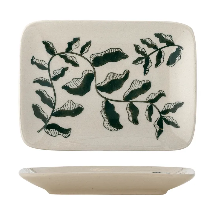 Fauni desserttallerken - Grøn, 15x11,5 cm - Bloomingville