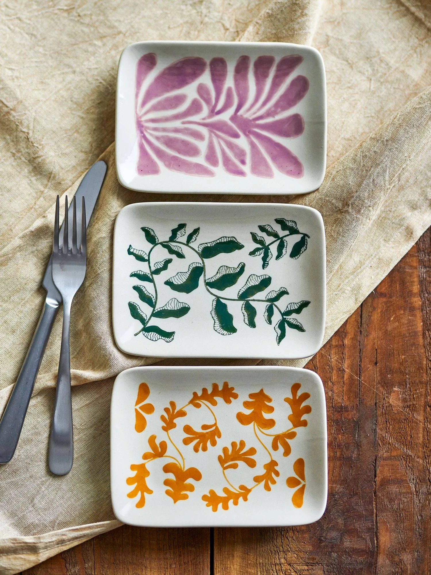 Fauni desserttallerken, Gul, 15x11,5 cm Bloomingville