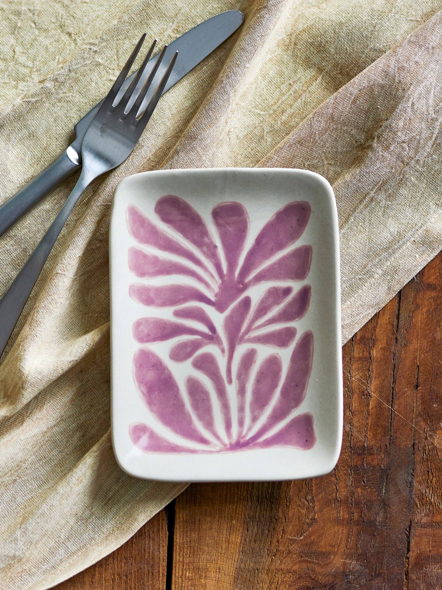 Fauni desserttallerken, Lilla, 15x11,5 cm Bloomingville