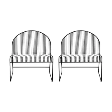 Friend loungestol 2-pak Sort - Bloomingville