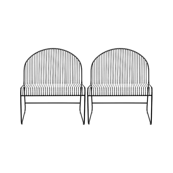 Friend loungestol 2-pak - Sort - Bloomingville