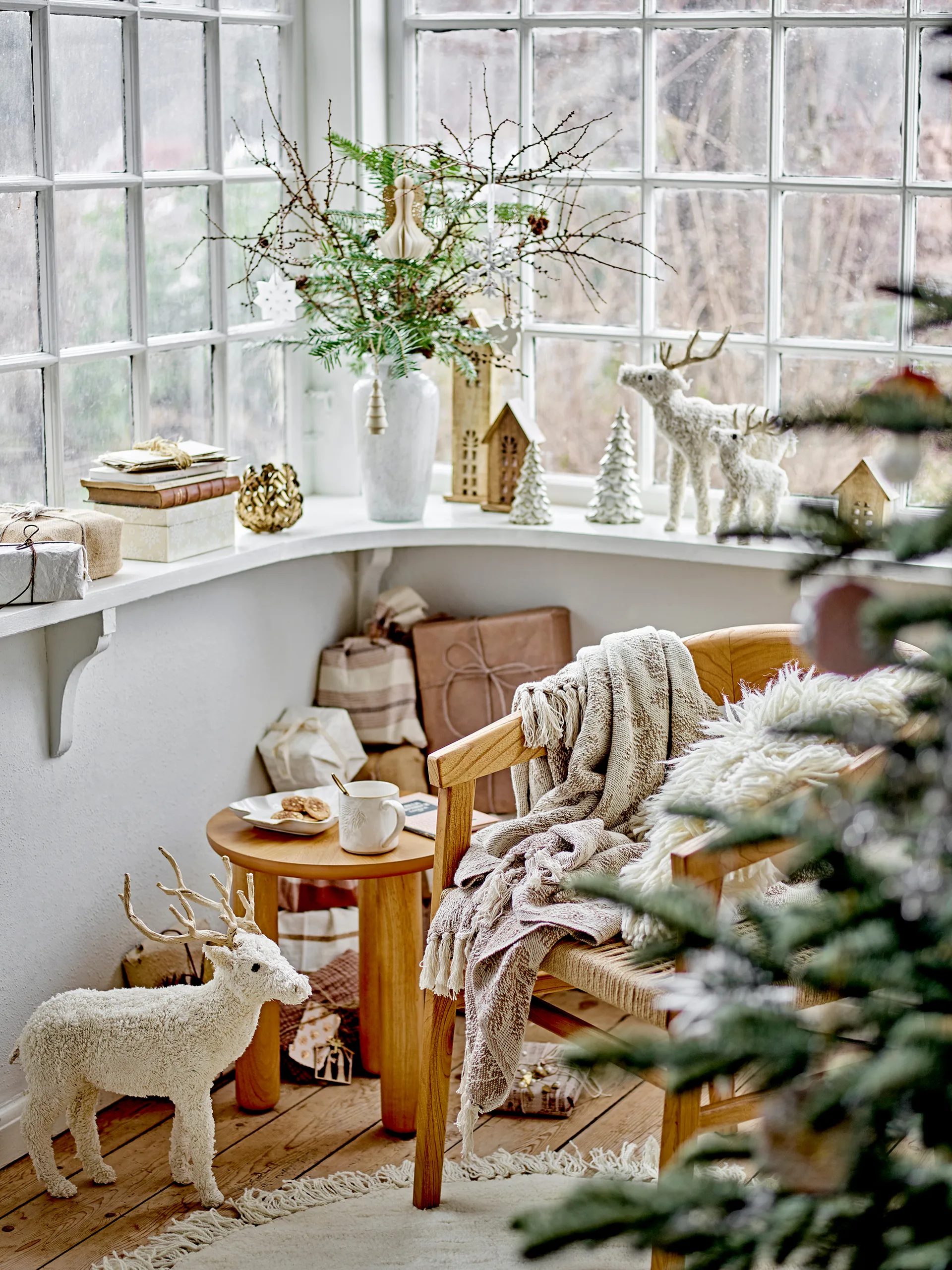 Gabriela plaid 130x160 cm, Brun Bloomingville