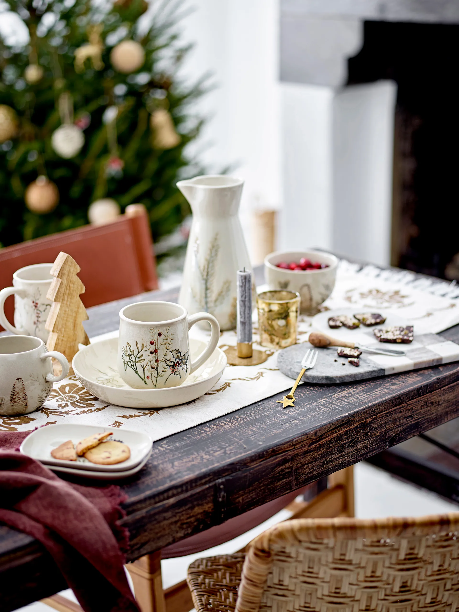 Georgette dessertgaffel 4-pak, Messing/Rustfrit stål Bloomingville