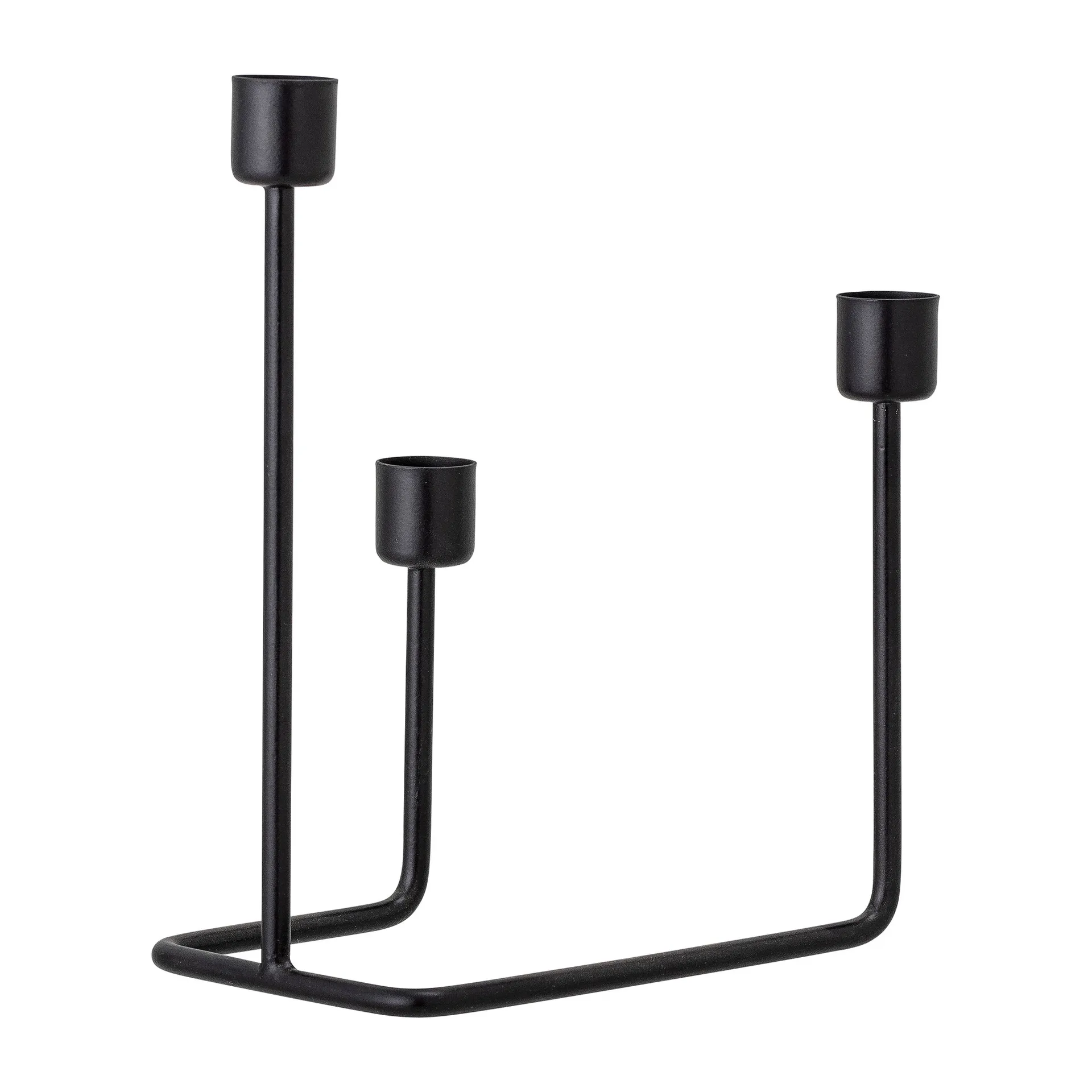 Hafi lysestage 21 cm, Sort Bloomingville