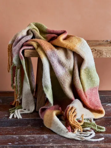 Hamisha plaid - Multi, ternet, 152x127 cm - Bloomingville
