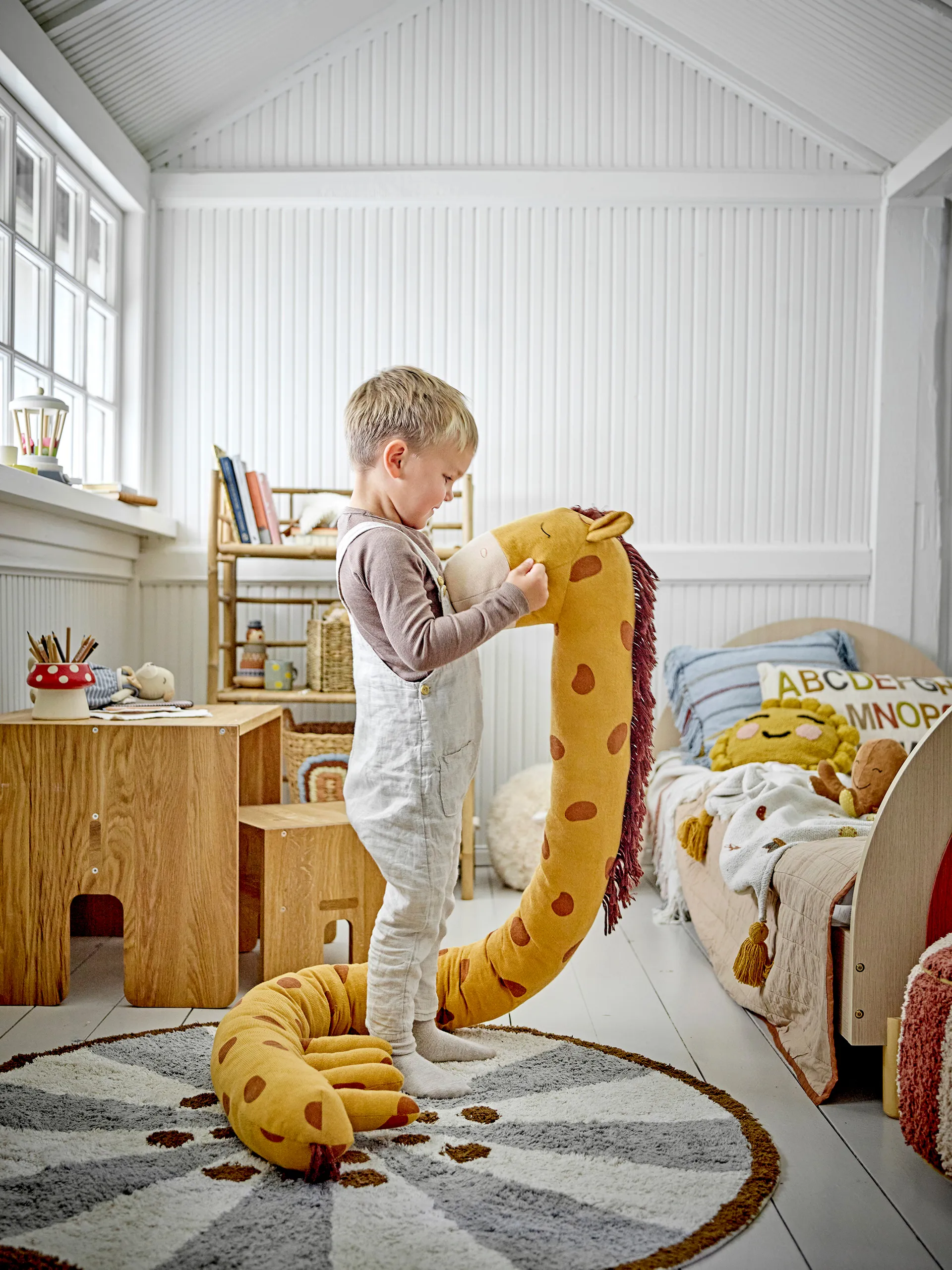 Ibber tøjdyr 184 cm, Orange giraffe Bloomingville