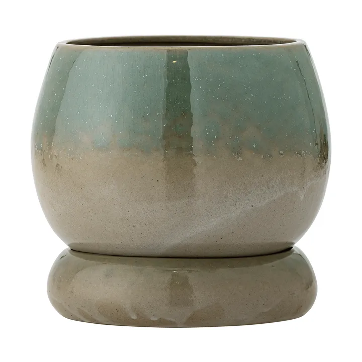 Imke urtepotte med underskål - Green, 18,5x17,5 cm - Bloomingville