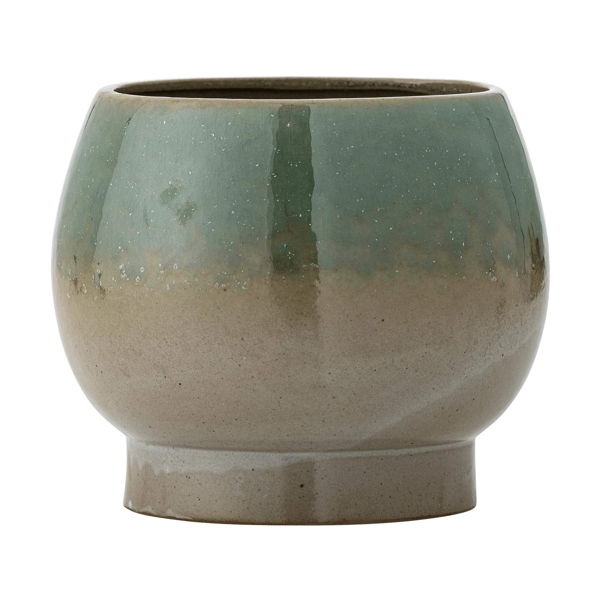 Imke urtepotte med underskål, Green, 18,5x17,5 cm Bloomingville